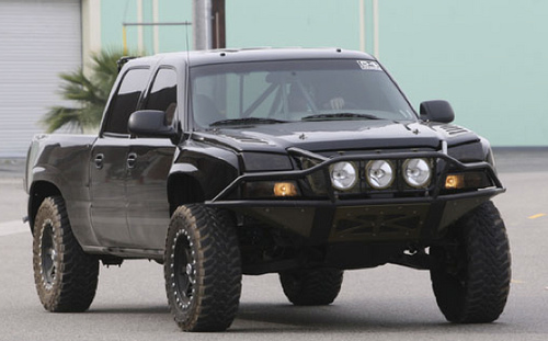 Jesse James Chevrolet Silverado big! Jesse James All-black Chevy Silverado